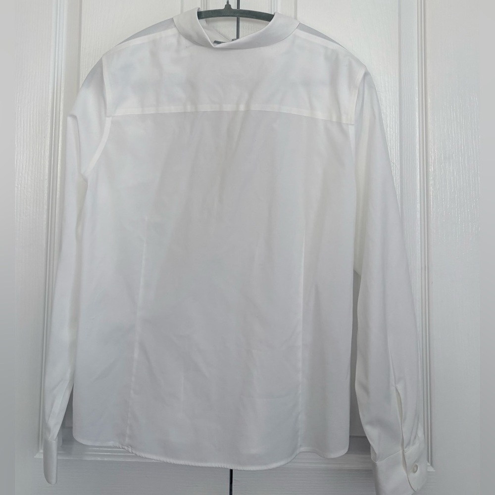 FOXCROFT Womens White Non-Iron Stretch Fitted Shirt, size 14p - Picture 5 of 7